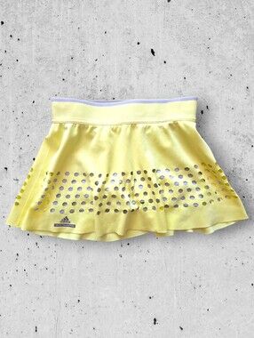 Adidas by Stella McCartney Barricade Laser-Cut Tennis Skort - Butter Yellow XS